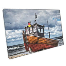 Load image into Gallery viewer, Canvas Print Boat on Beach Shore - Ready to Hang Wall Art for Home Office Decor - Print Store
