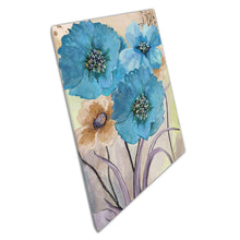 Load image into Gallery viewer, Abstract Floral Meadow Canvas Print - Serene Blue  Brown Wall Art for Home Office Decor - Print Store
