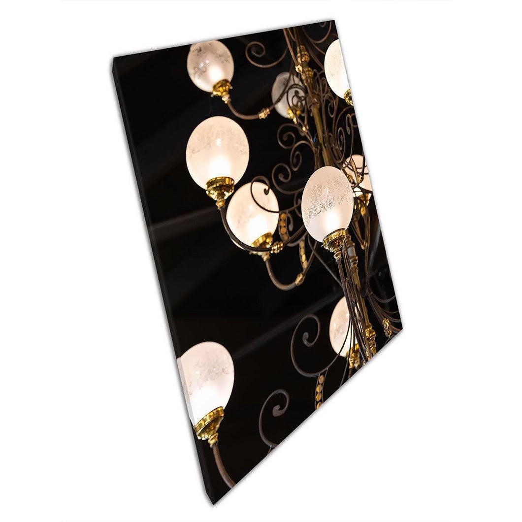 Art Deco Chandelier Wall Art Print on Canvas  1920s Inspired Home Office Decor - Print Store