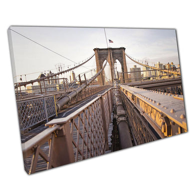 Brooklyn Bridge Sunrise Canvas Art Print  American Cityscape Wall Decor for Home  Office - Print Store