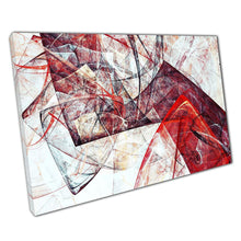 Load image into Gallery viewer, Abstract Angular Canvas Print: Red &amp; White Modern Wall Art for Home Office Decor - Print Store
