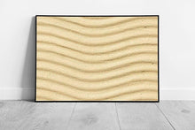 Load image into Gallery viewer, Wavy Lines Abstract Wall Art Print - Natural Tone Framed Decor - Print Store
