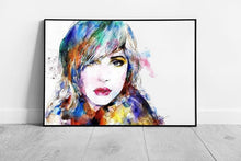 Load image into Gallery viewer, Watercolour Lady Art Print  Framed Colourful Wall Decor  Ready to Hang - Print Store
