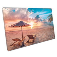 Load image into Gallery viewer, Sunset Seascape Canvas Art Print  Relaxing Beach Paradise Wall Décor for Home  Office - Print Store
