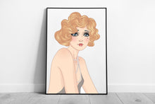 Load image into Gallery viewer, 1920s Art Deco Glamour Fashion Woman Digital Illustration Wall Art Print Elegant Framed Decor - Print Store
