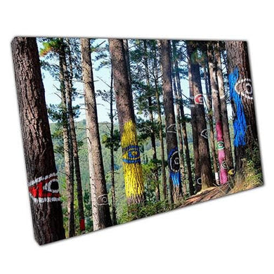 Canvas Art Print Eyes on Trees in Forest  Home Office Decor  Nature Wall Art - Print Store