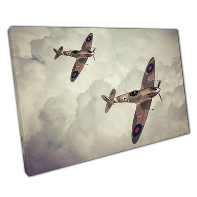 1940s Spitfire Fighter Plane Canvas: Vintage WWII Aviation Wall Art for Home Office Decor - Print Store