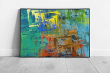 Load image into Gallery viewer, Vivid Wall Art Print - Chaotic Shapes  Textured Layers - Colorful Creative Artwork - Print Store
