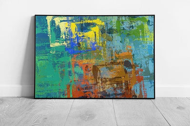 Vivid Wall Art Print - Chaotic Shapes  Textured Layers - Colorful Creative Artwork - Print Store