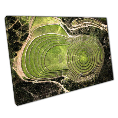 Aerial View of Moray Inca Ruins Canvas Print for Home or Office Decor - Print Store