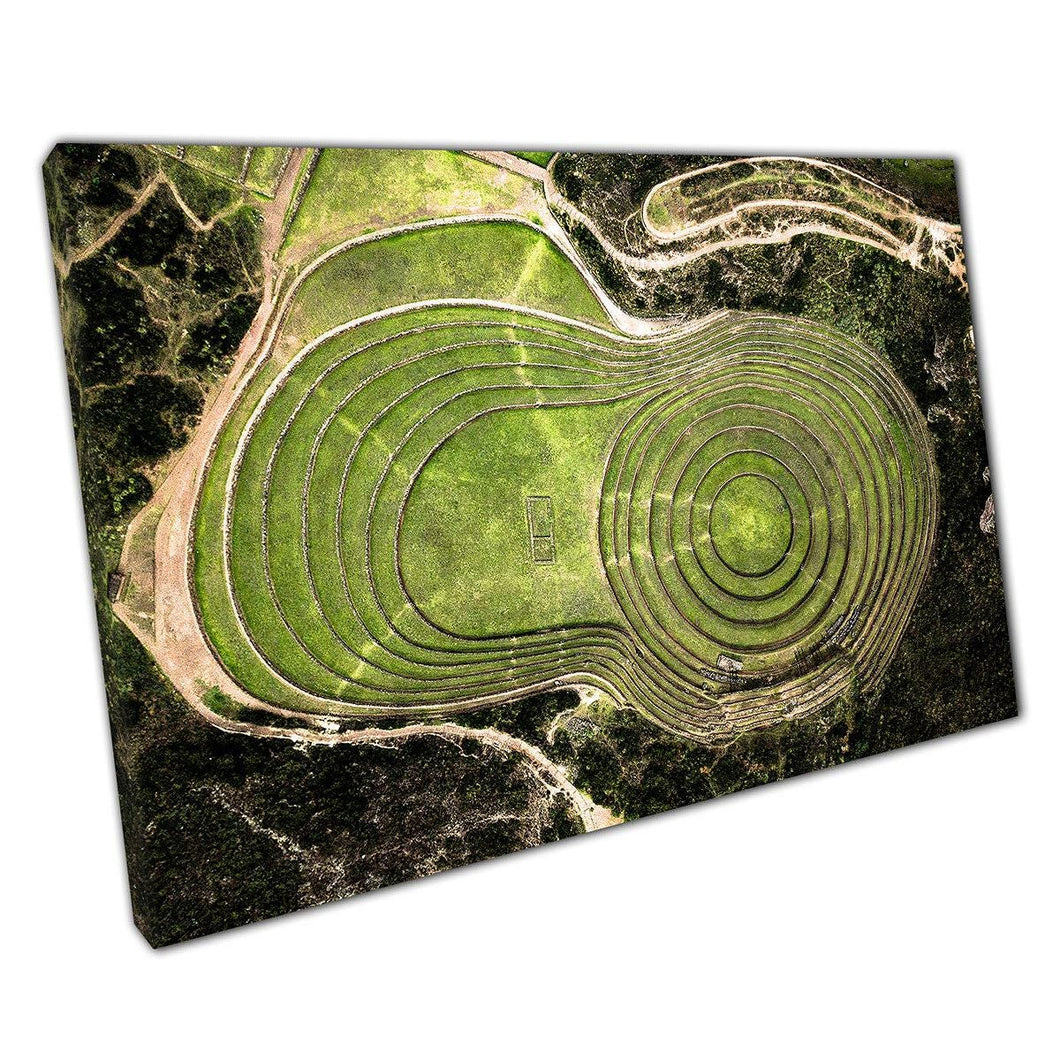 Aerial View of Moray Inca Ruins Canvas Print for Home or Office Decor - Print Store