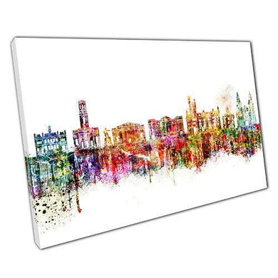 ABERDEEN Skyline Canvas Print  Colourful Landmarks Wall Art for Home  Office Decor - Print Store