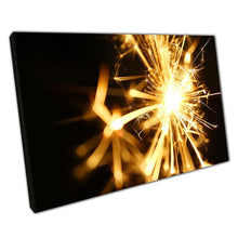 Load image into Gallery viewer, Abstract Firework Sparkler Wall Art Print  Bursting Golden Sparks Canvas Decor for Home  Office - Print Store
