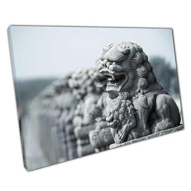Ancient Stone Lion Bridge Wall Art Print on Canvas for Home  Office Décor - Print Store