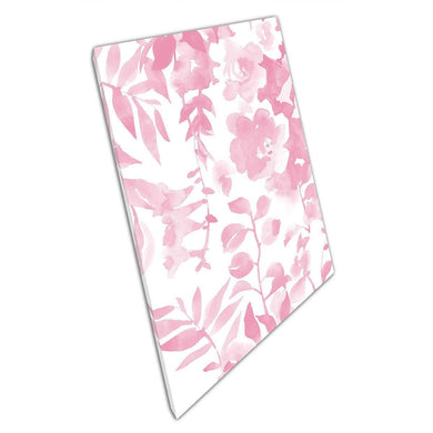 Abstract Floral Watercolor Canvas Print  Soft Pastel Pink Flower Pattern Wall Art for Home  Office Decor - Print Store