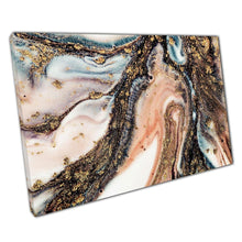 Load image into Gallery viewer, Abstract Marbling Art Print on Canvas  Earth Tones  Golds  Home Office Décor - Print Store
