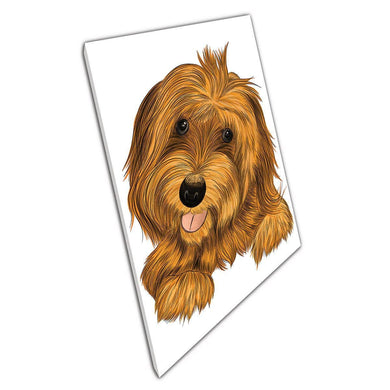 Affenpinscher Terrier Digital Illustration: Charming Canvas Wall Art for Home & Office Decor - Print Store