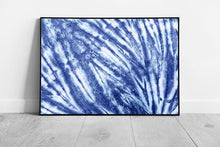 Load image into Gallery viewer, Abstract Blue Tie-Dye Wall Art Print: Contemporary Bohemian Framed Cotton Texture Picture for Modern Decor - Print Store
