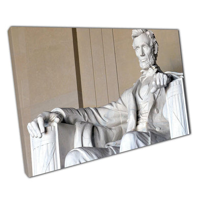 Abraham Lincoln Statue Canvas Print  Lincoln Memorial Wall Art  Famous Landmark Home Decor - Print Store