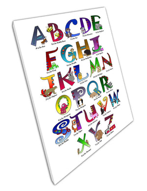 Animal-Themed Alphabet Wall Art Print for Kids Room Decor - Educational ABC Nursery Canvas - Print Store
