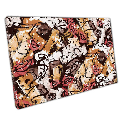 Abstract Watercolour Camouflage Wall Art Canvas Print for Contemporary Home Office Decor - Print Store