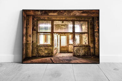 Abandoned Building Wall Art Print Ready to Hang Framed Picture Urban Decor - Print Store