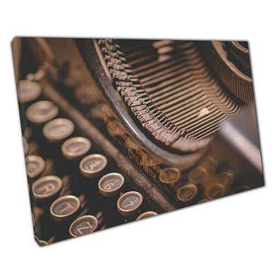 Antique Typewriter Canvas Art  Vintage Wall Decor for Home Office  Ready to Hang Print - Print Store
