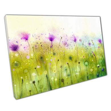 Abstract Floral Cosmos Flowers Watercolor Canvas Art Print for Home  Office Decor - Print Store