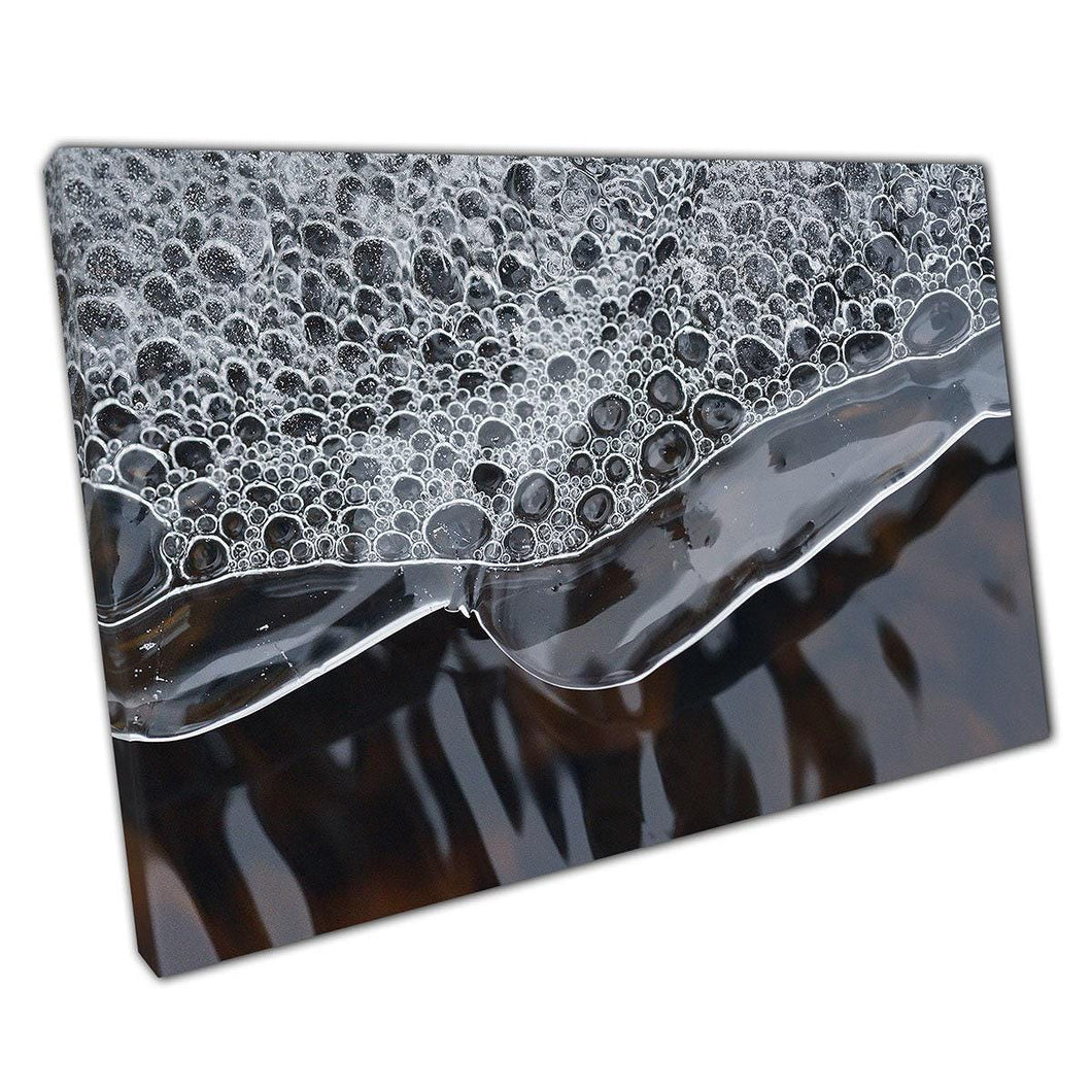 Air Bubbles Under Ice Abstract Macro Photography Canvas Wall Art for Home Office Decor - Print Store