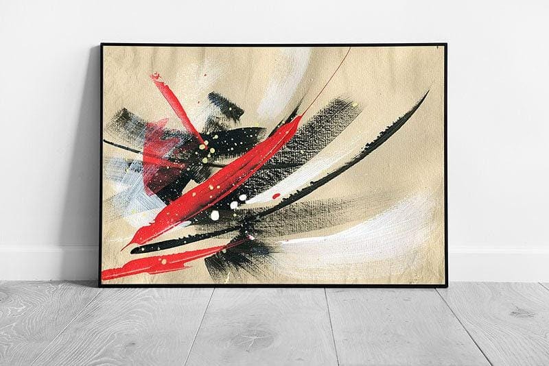 Abstract Brushstroke Wall Art Print  Colourful Framed Artwork for Stylish Décor - Print Store