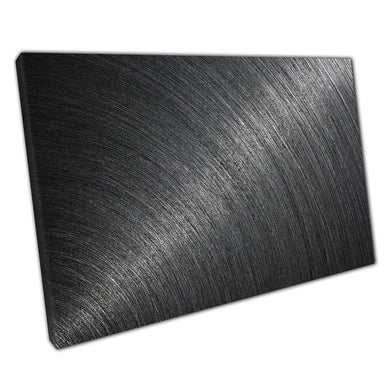 Abstract Curved Silver Metal Wall Art: Textured Canvas Print for Modern Home & Office Decor - Print Store