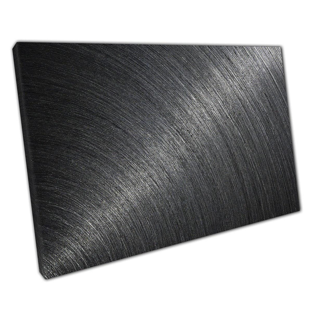 Abstract Curved Silver Metal Wall Art: Textured Canvas Print for Modern Home & Office Decor - Print Store