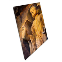 Load image into Gallery viewer, Buddha Stone Statue Canvas Wall Art - Wat Saket Temple Decor for Home, Office, and Meditation Spaces - Print Store
