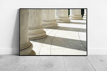 Load image into Gallery viewer, White Marble Neoclassical Columns Wall Art Print Framed Picture - Print Store
