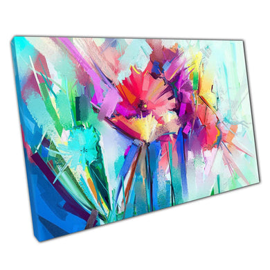 Abstract Floral Canvas Print: Modern Botanical Wall Art for Home & Office Contemporary Decor - Print Store